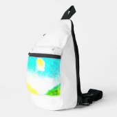 Print gesneden naaizak sling bag (Rechterhoek)