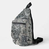 Print gesneden naaizak sling bag (Rechterhoek)