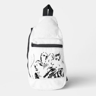 Print gesneden naaizak sling bag