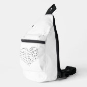 Print gesneden naaizak sling bag (Rechterhoek)