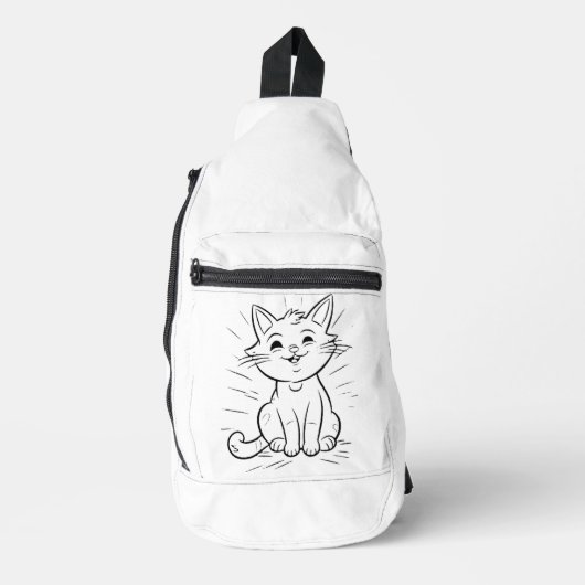 Print gesneden naaizak sling bag (Voorkant)