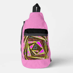 Print gesneden naaizak sling bag