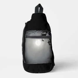 Print gesneden naaizak sling bag