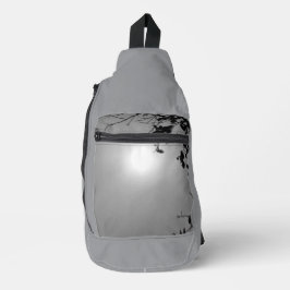 Print gesneden naaizak sling bag