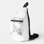 Print gesneden naaizak sling bag (Rechterhoek)