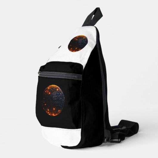 Print gesneden naaizak sling bag (Rechterhoek)