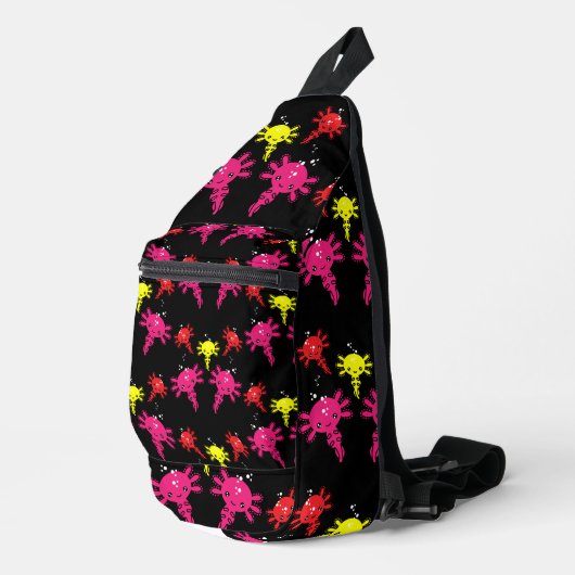 Print gesneden naaizak sling bag (Rechterhoek)