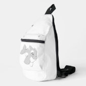 Print gesneden naaizak sling bag (Rechterhoek)
