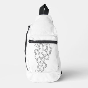 Print gesneden naaizak sling bag