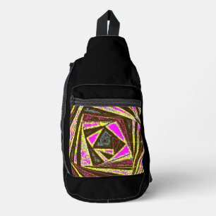 Print gesneden naaizak sling bag