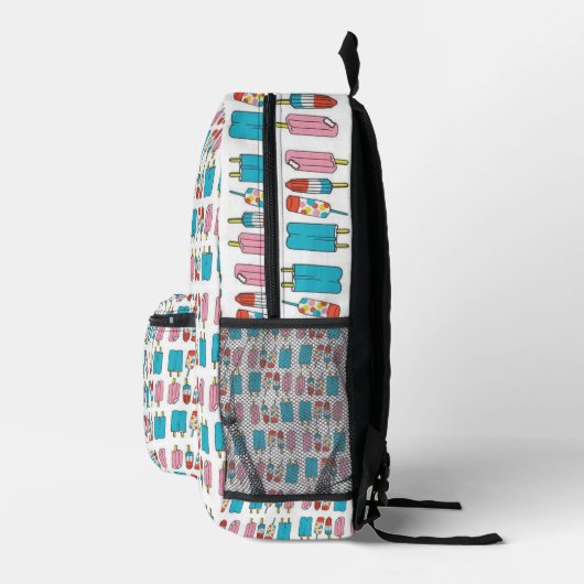 Print gesneden naaizak witte ijslolletjes bedrukte rugzak (Rechts)