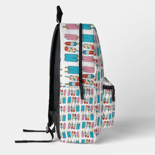 Print gesneden naaizak witte ijslolletjes bedrukte rugzak (Links)