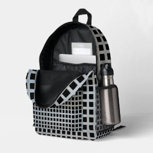 Print gesneden naaizak zwart & witte streep bedrukte rugzak