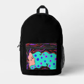 Print gesneden zaagtas bedrukte rugzak (Voorkant)