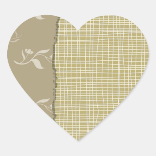 Print GROENE tinten Hart Sticker (Voorkant)