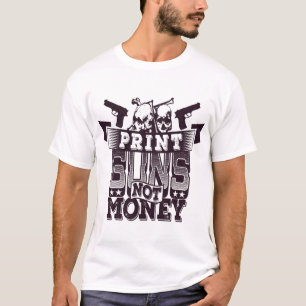 Print Guns Not Money Pro 2A Wapenrechten T-shirt
