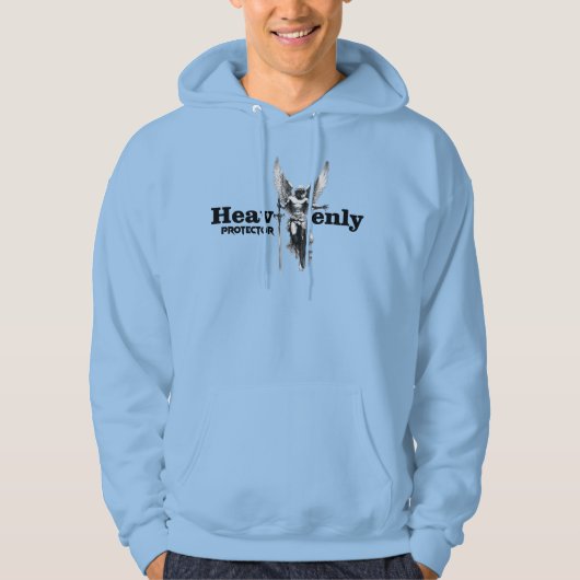 Print - Hemelse Beschermer – Engel Krijger Kunst Hoodie (Voorkant)