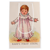 print in eerste stappen van circa 1910 Baby Medium Cadeauzakje (Achterkant)