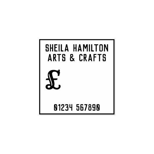 Print je eigen prijs tickets met een rubberstempel (Afrduk)