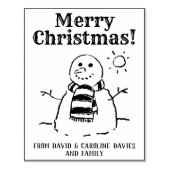 Print je eigen Snowman Kerst Kaarten Rubberstempel (Afrduk)