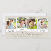 Print Kaartjes Sla De Datum Op Foto - Khaki Save The Date (Voorkant)