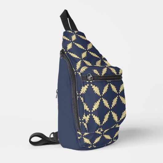 Print Knip Naai Schoudertas/Crosstbody Tas (Linkerhoek)