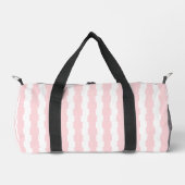 Print Knip Naai Tas Duffel Roze Witte Streep (Voorkant)
