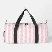 Print Knip Naai Tas Duffel Roze Witte Streep (Achterkant)