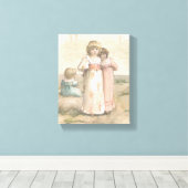  Print "Little Beachcombers" Canvas (Insitu (Houten vloer))