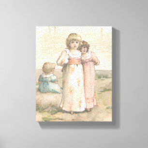 Print "Little Beachcombers" Canvas