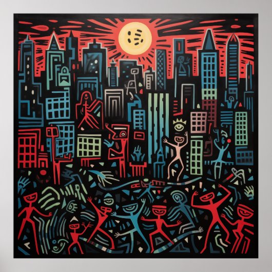  print, Mad City Poster papier (mat) (Voorkant)