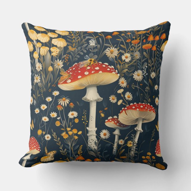  print met insecten Bijenmotten Vlinders Kussen (Voorkant)