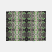  print met zwart wit en groen fleece deken (Voorkant (Horizontaal))