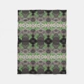  print met zwart wit en groen fleece deken (Voorkant)