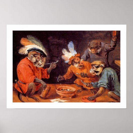 Print: Monkey Tavern  Kunst Poster (Voorkant)