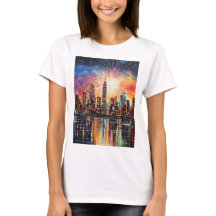 Print New York, Kleurrijke verf, Elegant