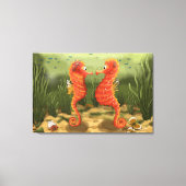 Print on canvas enchanted ocean world seahorses (Voorkant)