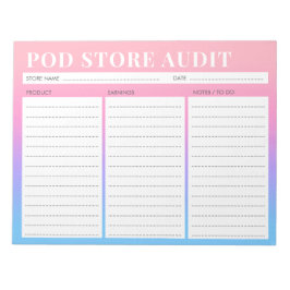 Print on-demand foto Auditlijst voor kleine bedrij Notitieblok