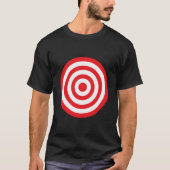 Print On Front Back Bullseye Target Bulls Eye Red  T-shirt (Voorkant)