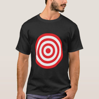 Print On Front Back Bullseye Target Bulls Eye Red T-shirt