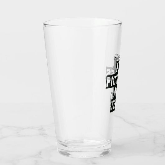 Print op een BIERGLAS - Upload Pic, voeg Tekst toe Glas (Rechts)