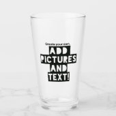 Print op een BIERGLAS - Upload Pic, voeg Tekst toe Glas (Voorkant)