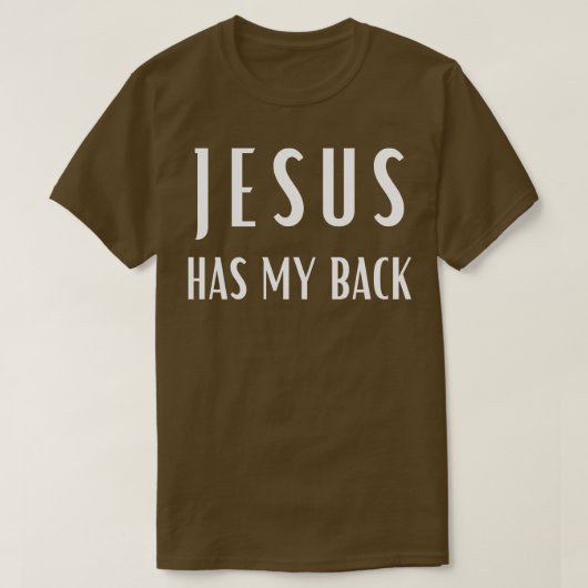Print op Terug Jesus heeft mijn rug Gift voor Chri T-shirt (Design voorkant)