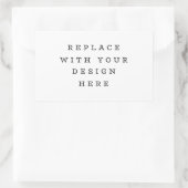 PRINT ORDER 4.5 x 2.7 enveloppartijrechthoek Rechthoekige Sticker (Tas)