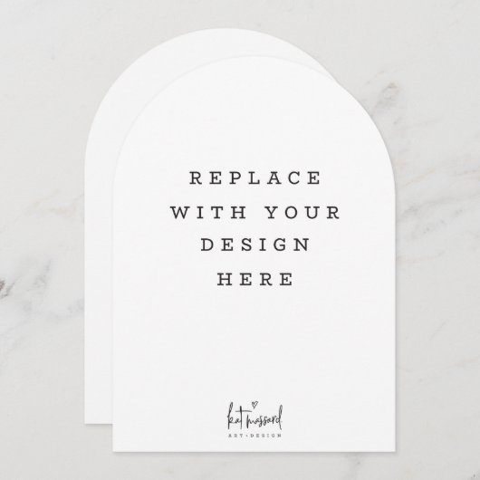 PRINT ORDER 7 x 5 inch card Dicut arch edge Kaart (Voorkant / Achterkant)