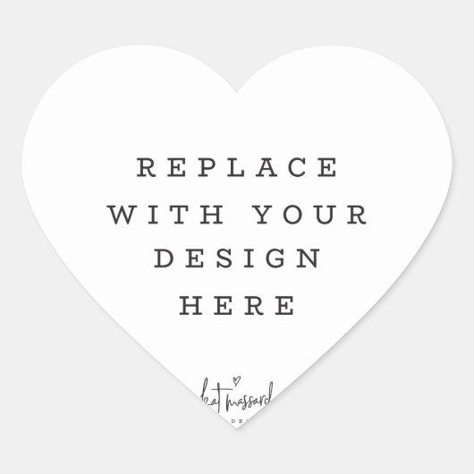 PRINT ORDER-envelop voor zeehondenhart Hart Sticker (Voorkant)