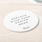 PRINT ORDER special event party ronde cirkel Ronde Kartonnen Onderzetter (Gebogen)