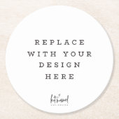 PRINT ORDER special event party ronde cirkel Ronde Kartonnen Onderzetter (Voorkant)