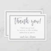 PRINT ORDER voor Alyson bedankt notities Kaart (Voorkant / Achterkant)