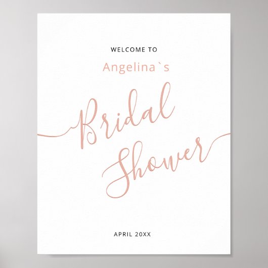 Print, Poster Papier WELKOM OP de bruidsmeisjesbor (Voorkant)